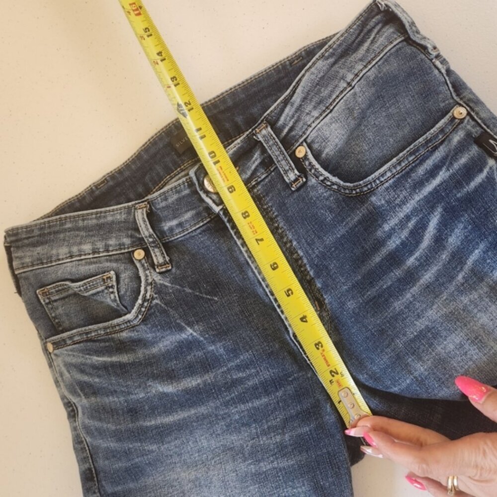 Silver Jeans Konrad Slim Leg Stretch Dark Wash Jeans Mens Size 32x32 Western - Picture 10 of 12